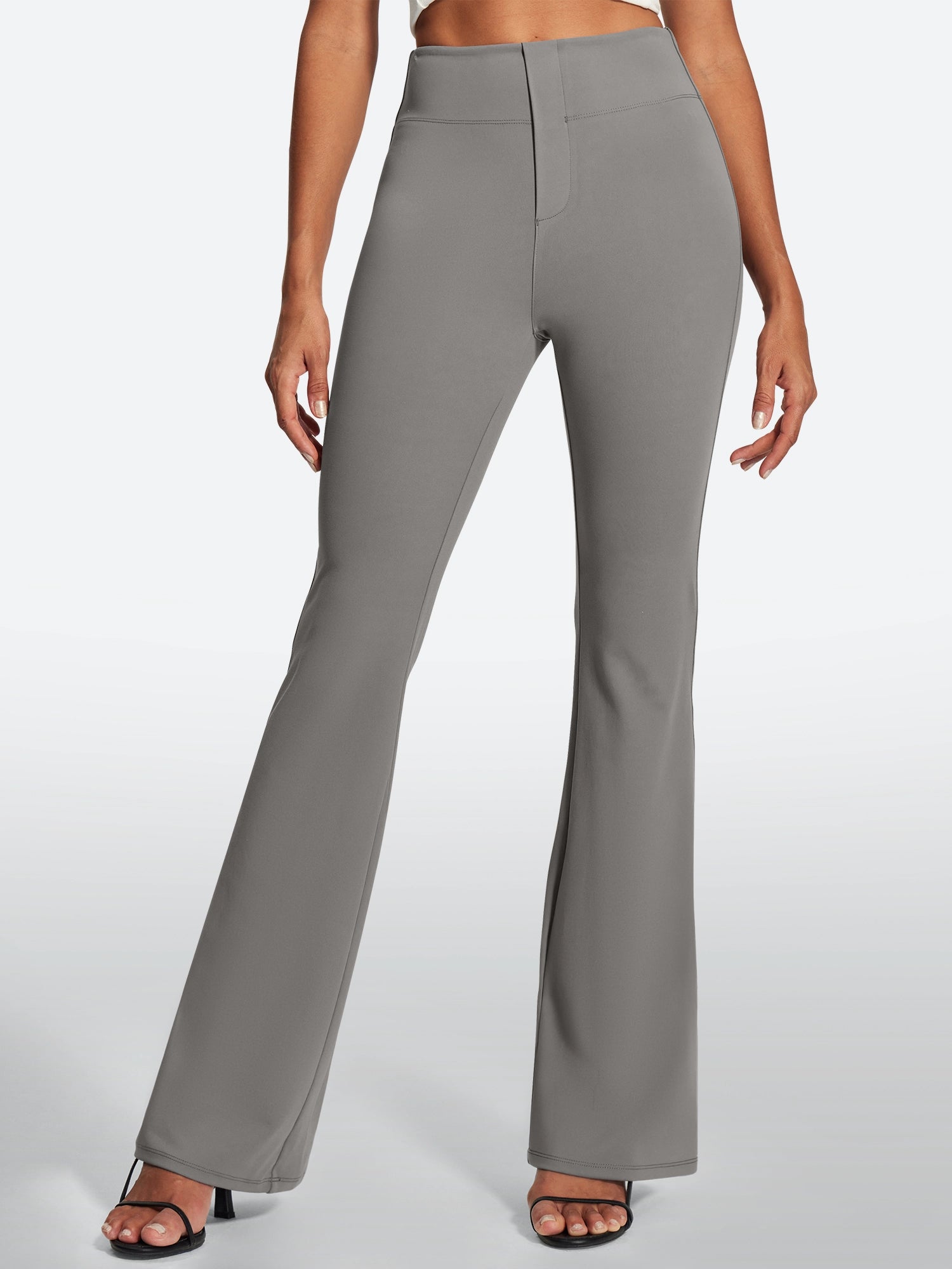IUGA Stretchy High Waisted Pull On Bootcut Work Pants With Pockets - IUGA