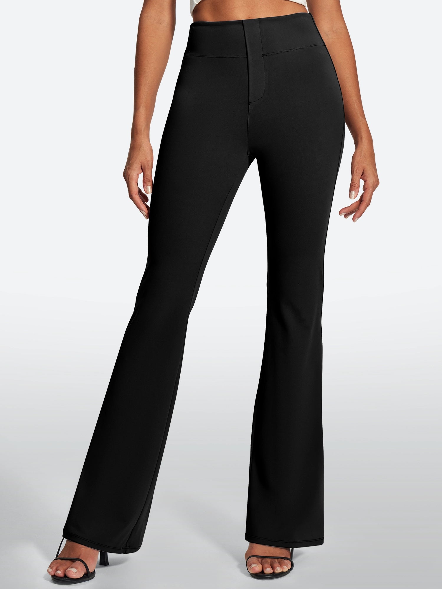 IUGA Stretchy High Waisted Pull On Bootcut Work Pants With Pockets - IUGA