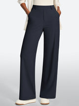 IUGA High Waisted Stretchy Wide Leg Pull On Work Pants With Pockets | Affordable Yoga Leggings & Activewear by IUGA