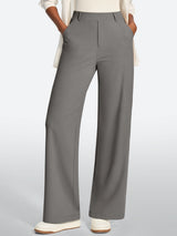 IUGA High Waisted Stretchy Wide Leg Pull On Work Pants With Pockets | Affordable Yoga Leggings & Activewear by IUGA