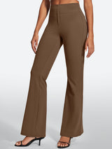 IUGA Stretchy High Waisted Pull On Bootcut Work Pants With Pockets - IUGA