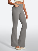 IUGA Stretchy Pull On Bootcut Work Pants With Pockets - IUGA
