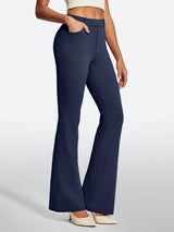 IUGA Stretchy Pull On Bootcut Work Pants With Pockets - IUGA