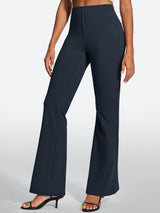 IUGA Stretchy High Waisted Pull On Bootcut Work Pants With Pockets - IUGA