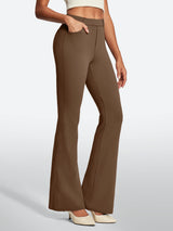 IUGA Stretchy Pull On Bootcut Work Pants With Pockets - IUGA