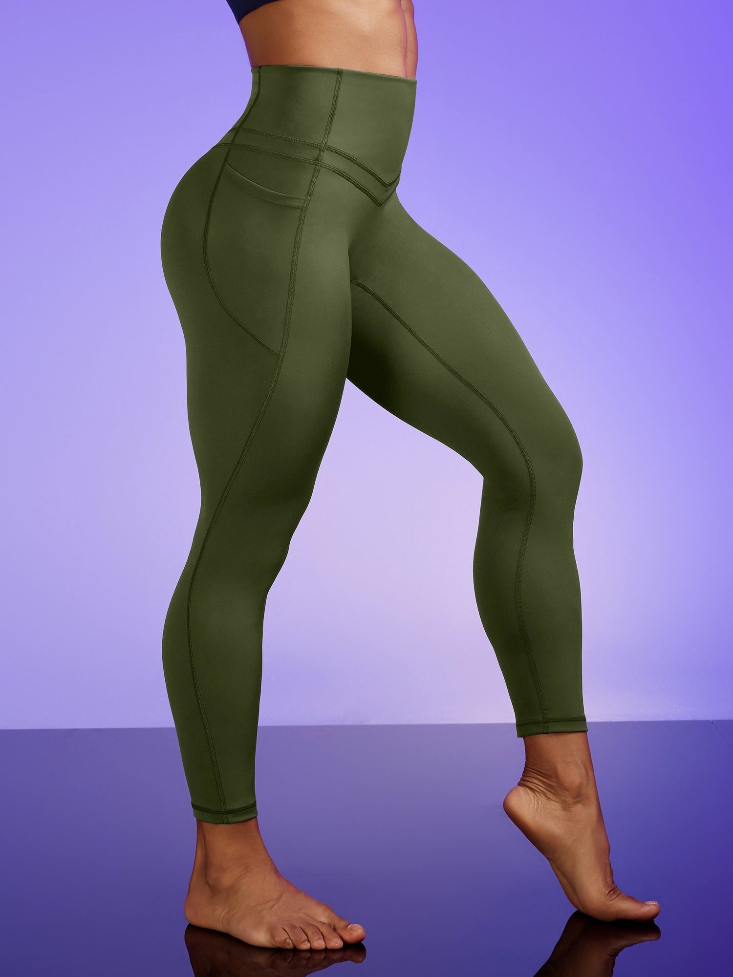 IUGA PowerTight Sandwich No Front Seam Leggings - IUGA