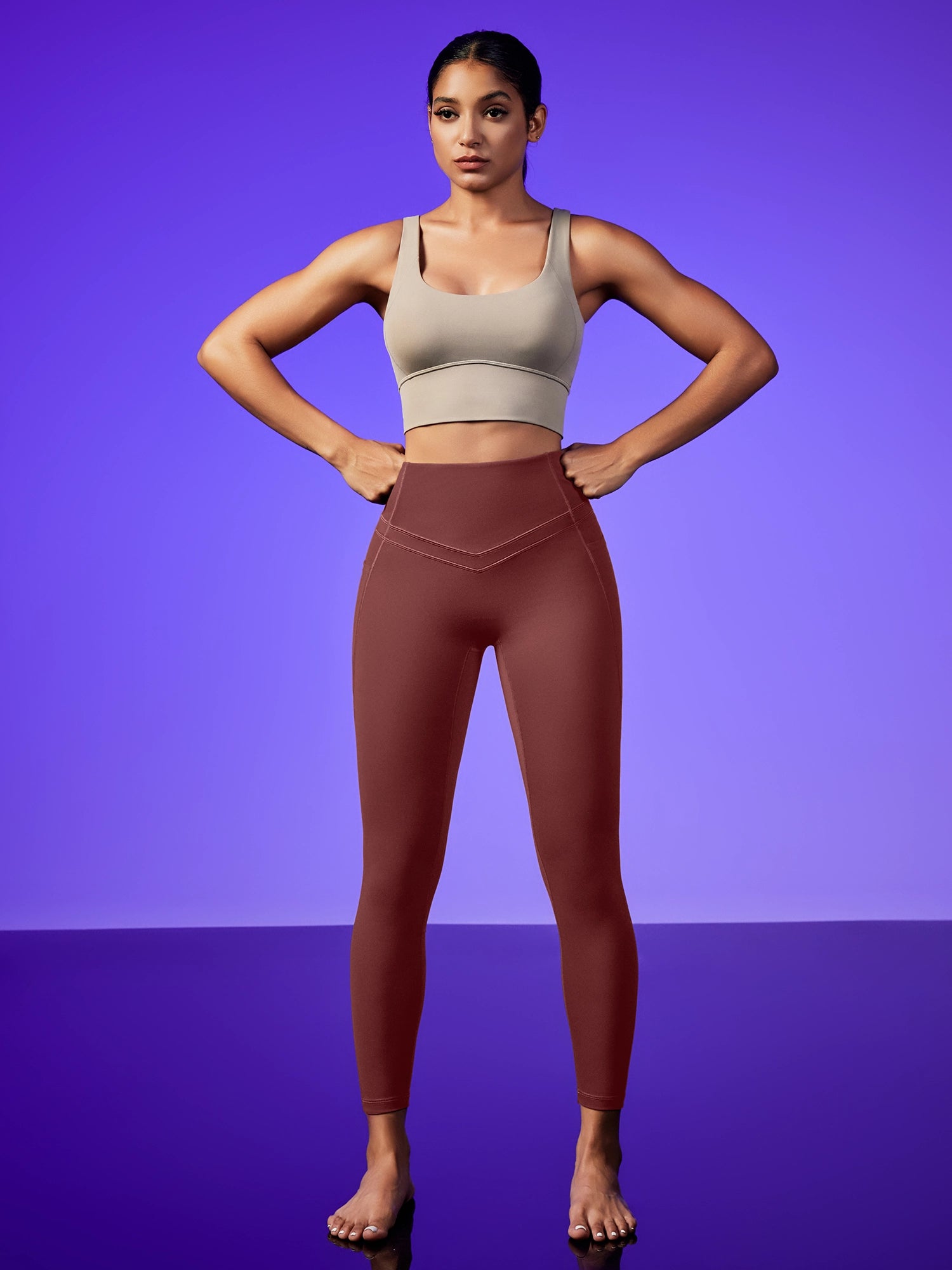 IUGA PowerTight Sandwich No Front Seam Leggings - IUGA