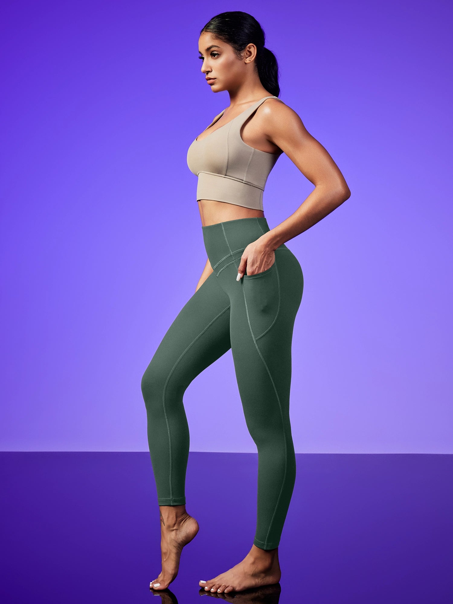 IUGA PowerTight Sandwich No Front Seam Leggings - IUGA