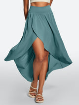 IUGA High Waist Flowy Skirts With Shorts - IUGA