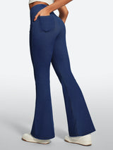 IUGA FlexDenim® High Waist Crossover Flare Jeans for Women With Pockets - IUGA