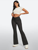 IUGA FlexDenim® High Waist Crossover Flare Jeans for Women With Pockets - IUGA