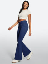 IUGA FlexDenim® High Waist Crossover Flare Jeans for Women With Pockets - IUGA