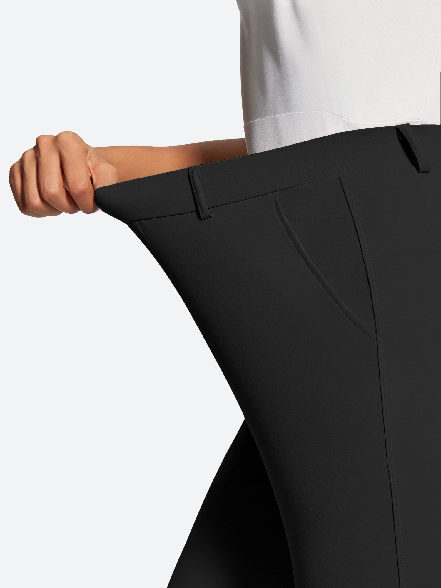 IUGA Stretchy 7/8 Ankle Pull On Work Pants With Pockets - IUGA