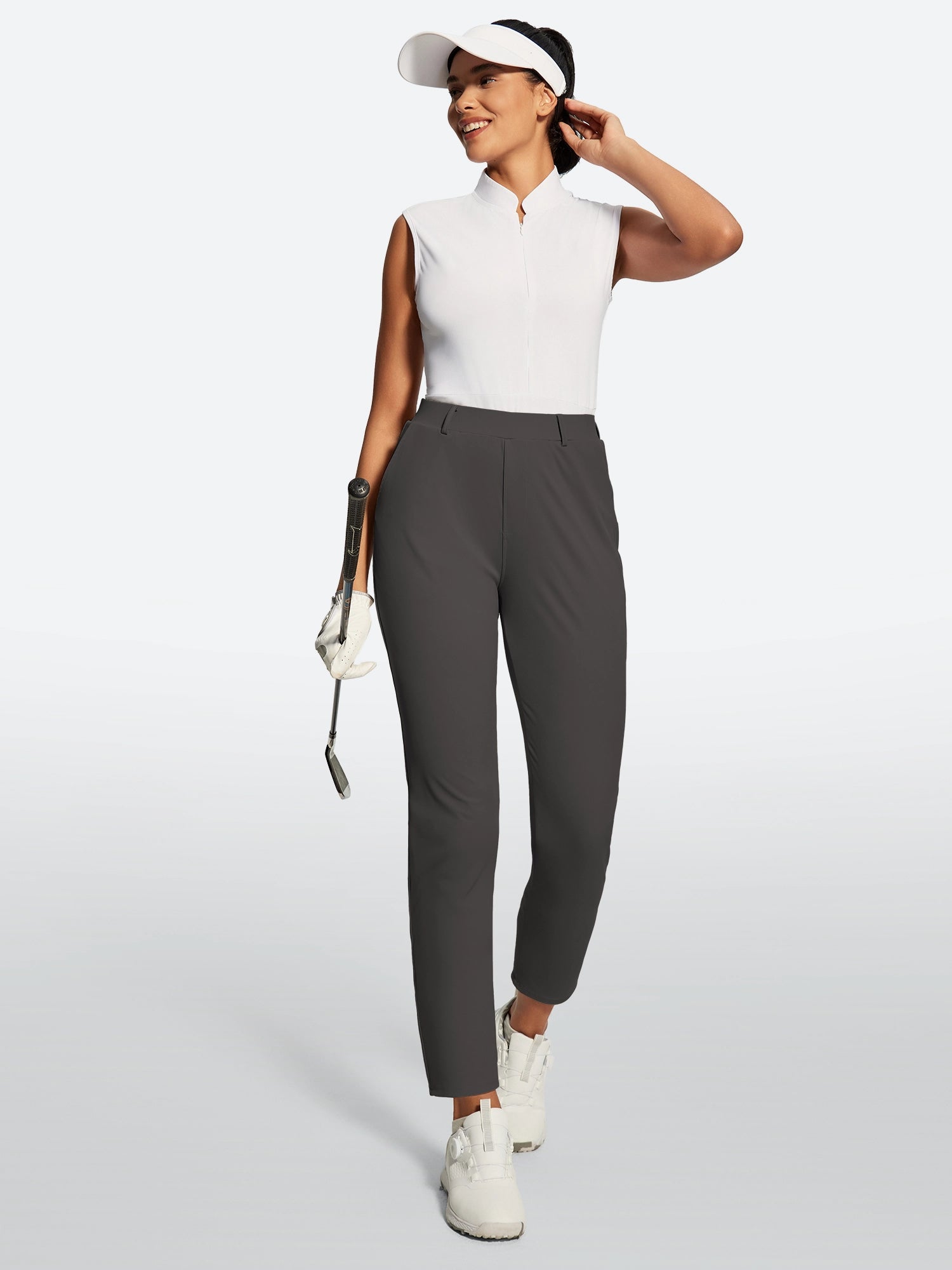 IUGA Stretchy 7/8 Ankle Pull On Work Pants With Pockets - IUGA