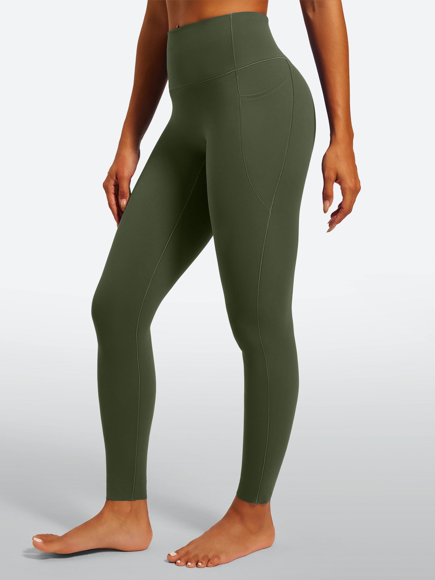 IUGA PowerTight Scrunch No Front Seam High Waist Leggings With Pockets - IUGA