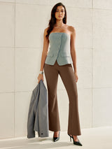 IUGA Stretchy High Waisted Pull On Bootcut Work Pants With Pockets - IUGA