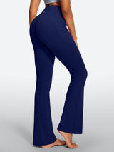 IUGA Sandwich No Front Seam Hidden Scrunch Butt Mini Flared Yoga Pants With Pockets | Affordable Yoga Leggings & Activewear by IUGA