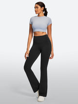 IUGA Sandwich No Front Seam Hidden Scrunch Butt Mini Flared Yoga Pants With Pockets | Affordable Yoga Leggings & Activewear by IUGA