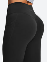 IUGA Sandwich No Front Seam Hidden Scrunch Butt Mini Flared Yoga Pants With Pockets | Affordable Yoga Leggings & Activewear by IUGA