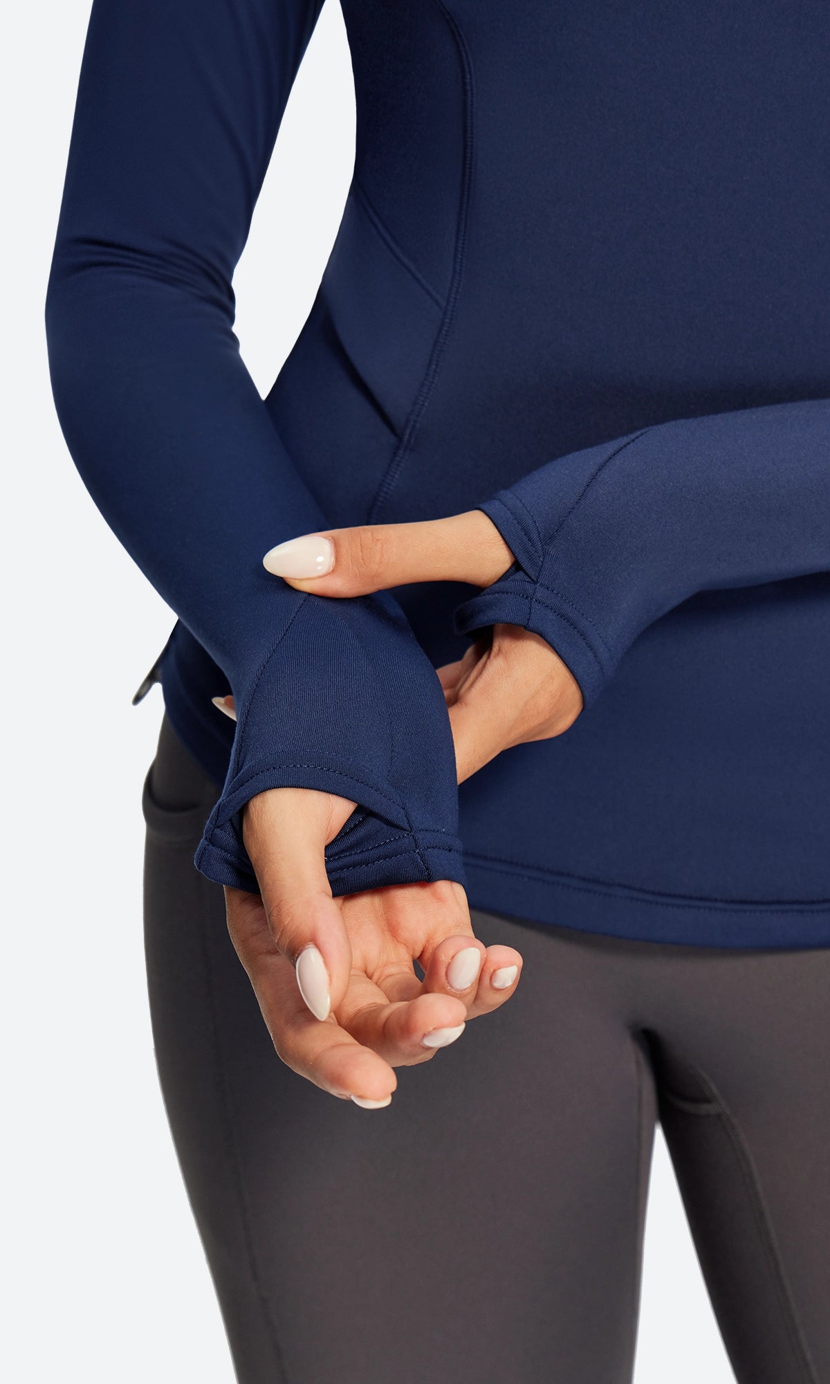 IUGA Turtleneck Long Sleeve Fleece Lined Thermal Shirts With Pockets | Affordable Yoga Leggings & Activewear by IUGA