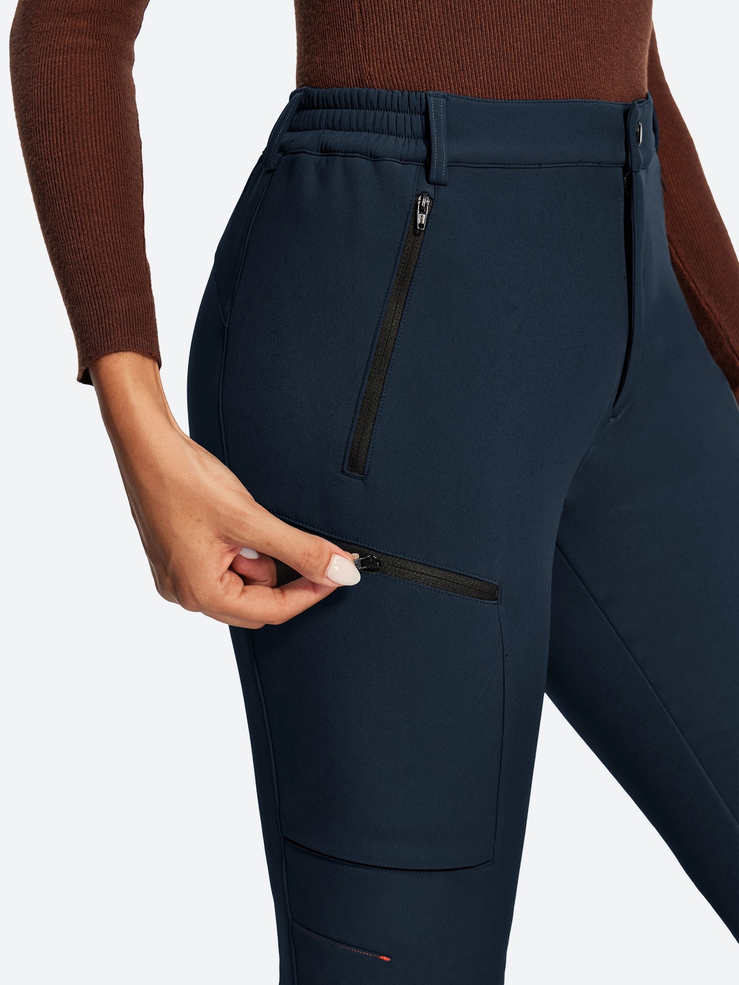 IUGA Women's Fleece Lined Waterproof Softshell Insulated Snow Ski Pants | Affordable Yoga Leggings & Activewear by IUGA