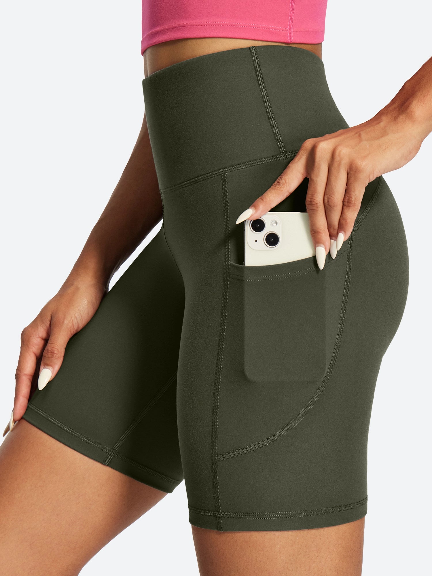 IUGA FlexTight Tummy Control Shorts With Pockets 6'' | Affordable Yoga Leggings & Activewear by IUGA