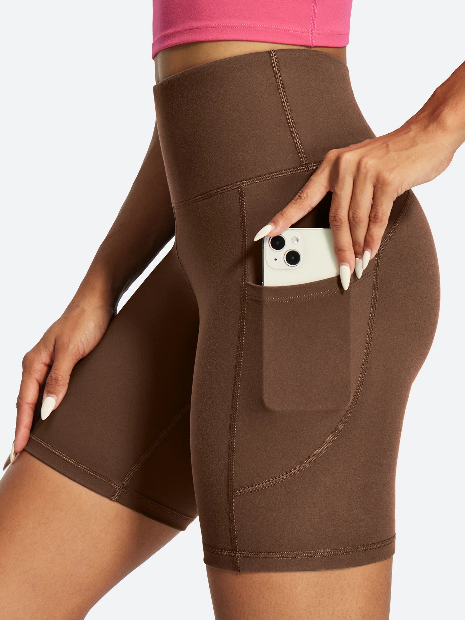 IUGA FlexTight Tummy Control Shorts With Pockets 6'' | Affordable Yoga Leggings & Activewear by IUGA