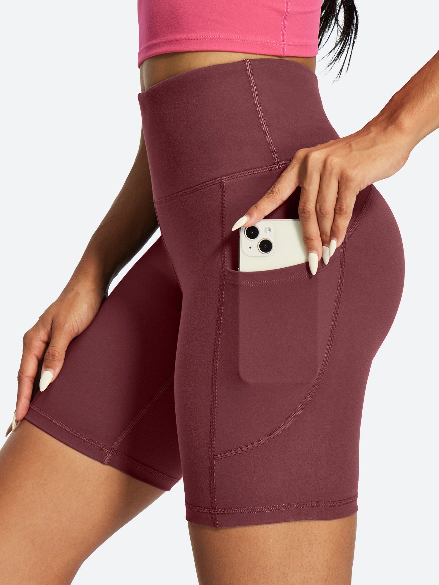 IUGA FlexTight Tummy Control Shorts With Pockets 6'' | Affordable Yoga Leggings & Activewear by IUGA