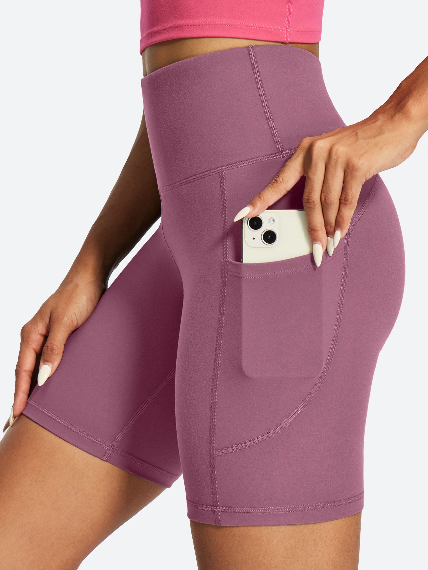 IUGA FlexTight Tummy Control Shorts With Pockets 6'' | Affordable Yoga Leggings & Activewear by IUGA