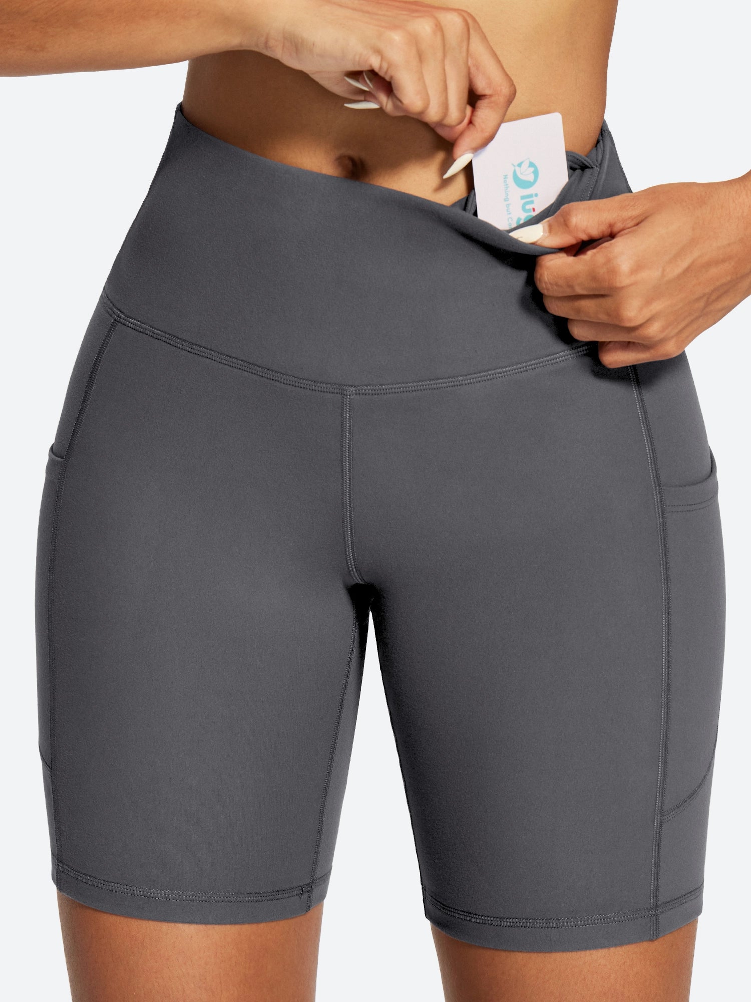 IUGA FlexTight Tummy Control Shorts With Pockets 6'' | Affordable Yoga Leggings & Activewear by IUGA