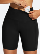 IUGA FlexTight Tummy Control Shorts With Pockets 6'' | Affordable Yoga Leggings & Activewear by IUGA