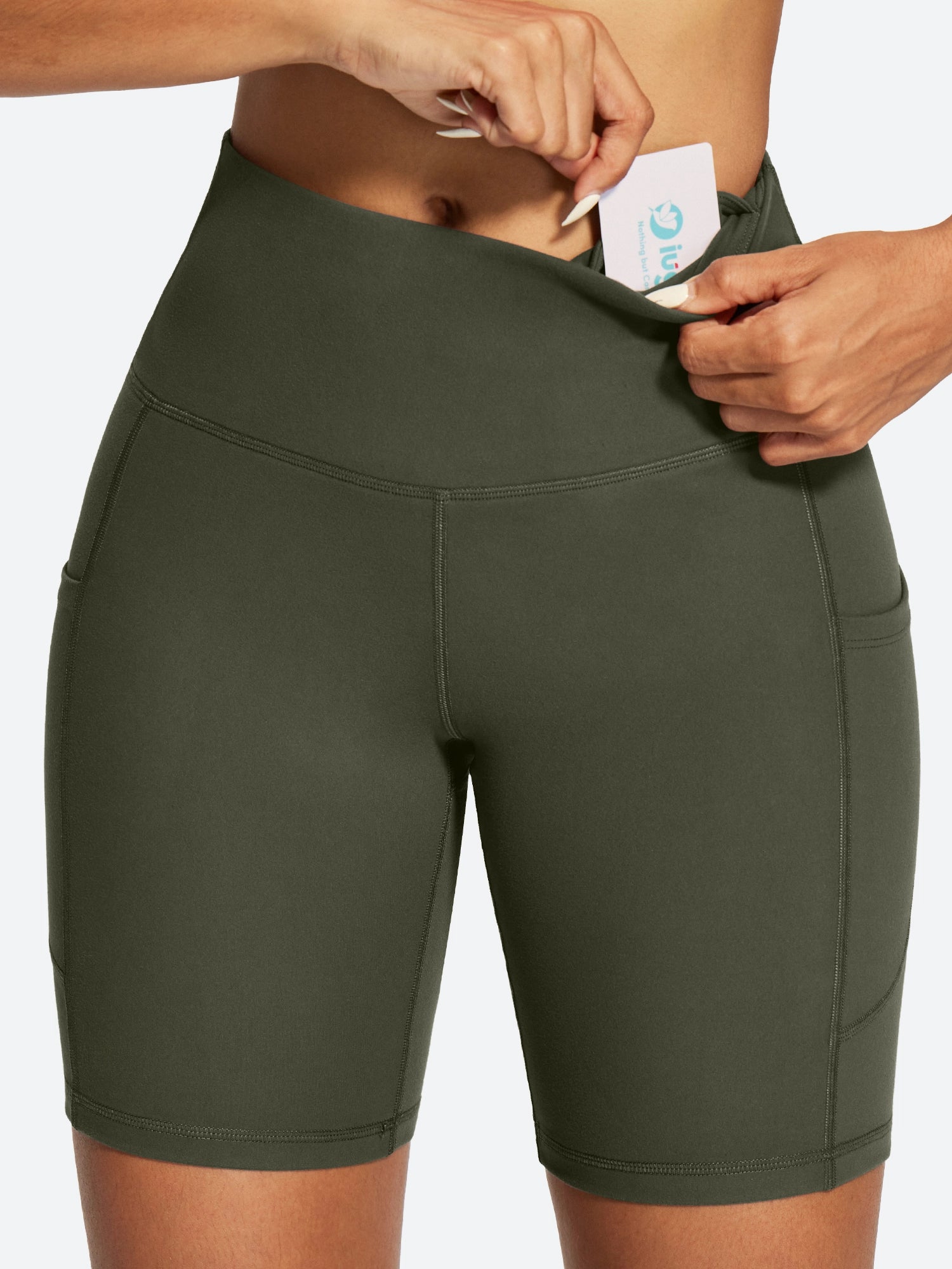 IUGA FlexTight Tummy Control Shorts With Pockets 6'' | Affordable Yoga Leggings & Activewear by IUGA