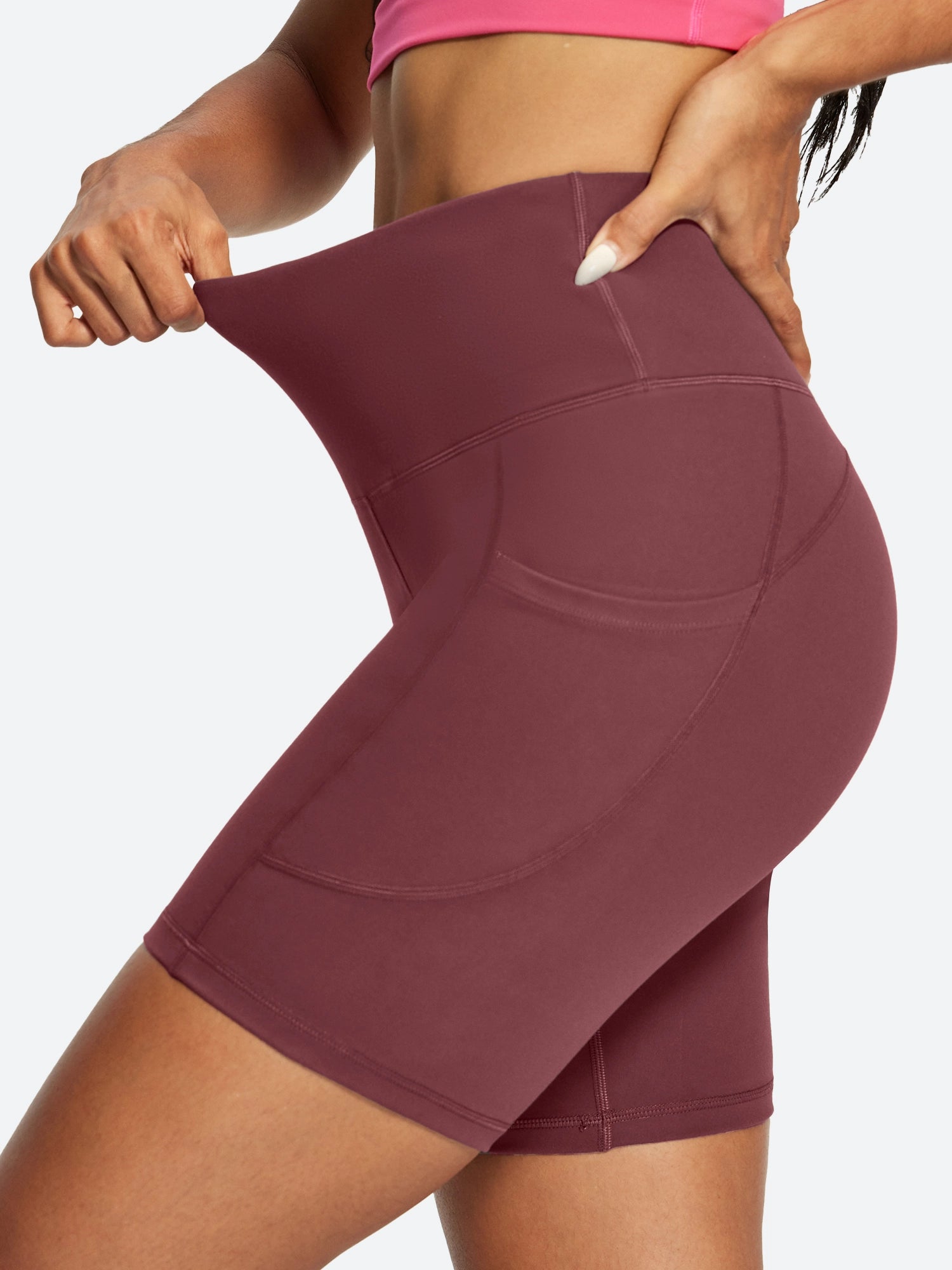 IUGA FlexTight Tummy Control Shorts With Pockets 6'' | Affordable Yoga Leggings & Activewear by IUGA
