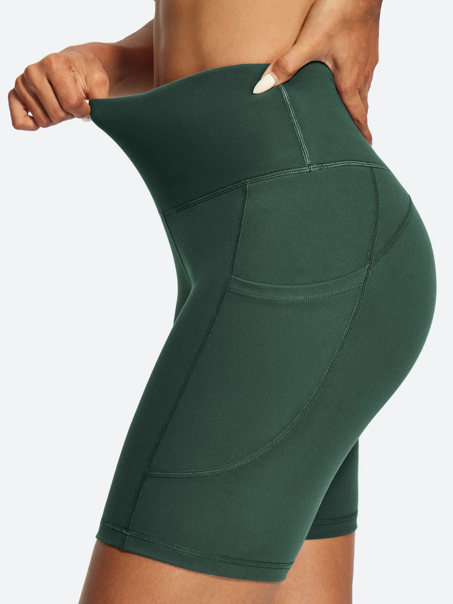 IUGA FlexTight Tummy Control Shorts With Pockets 6'' | Affordable Yoga Leggings & Activewear by IUGA