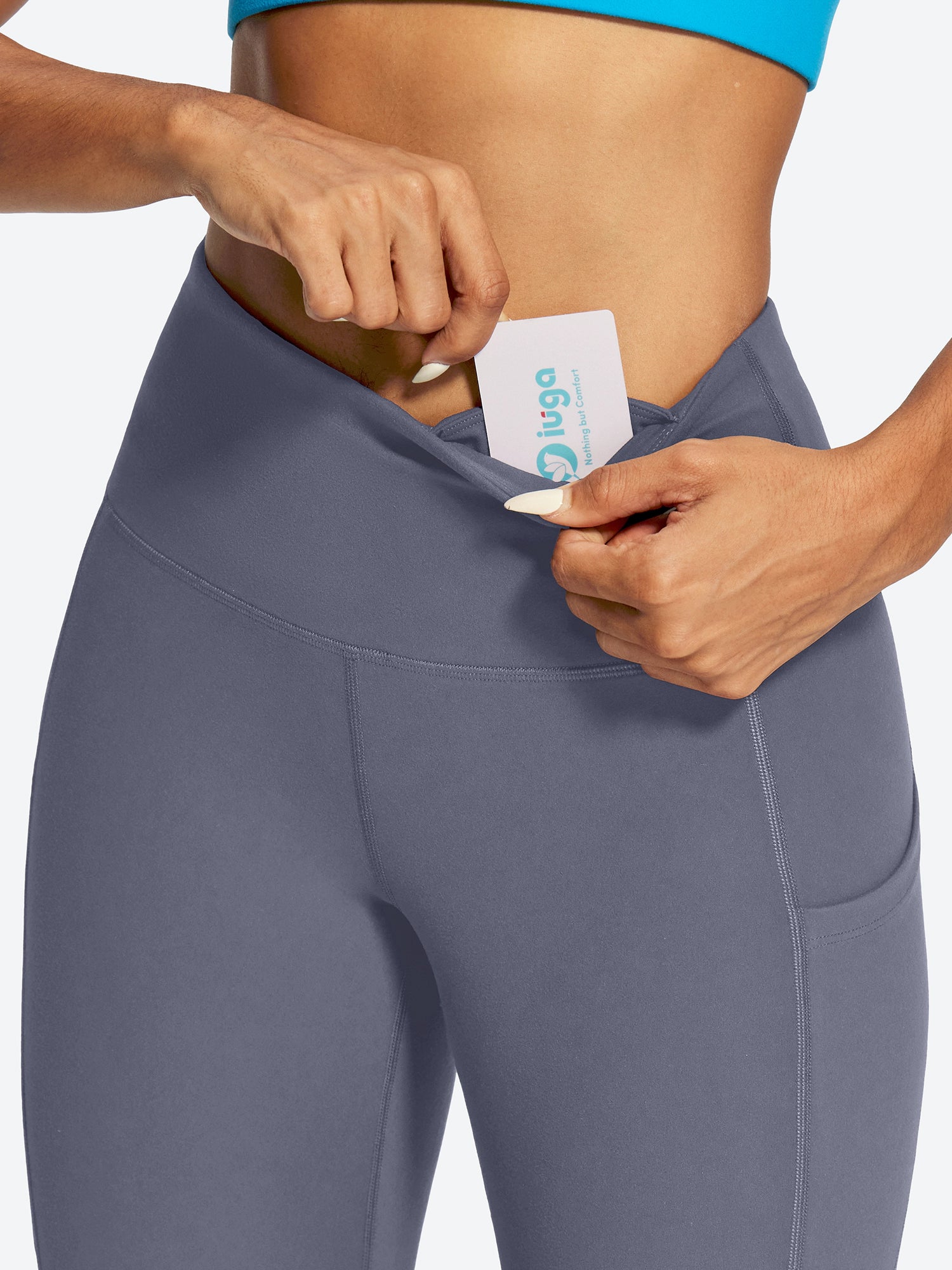 IUGA FlexTight Capris With Pockets Squat Proof | Affordable Yoga Leggings & Activewear by IUGA