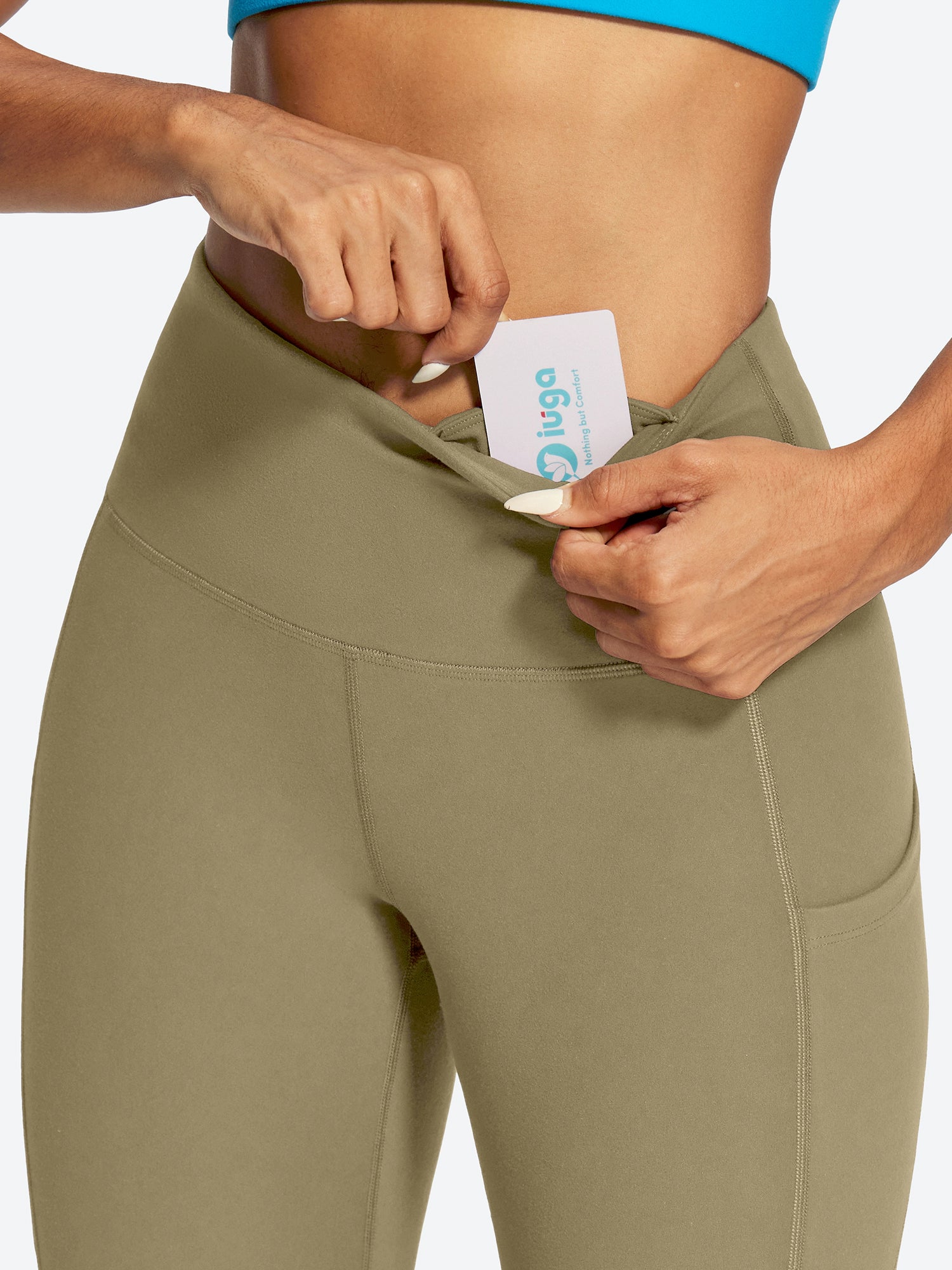 IUGA FlexTight Capris With Pockets Squat Proof | Affordable Yoga Leggings & Activewear by IUGA