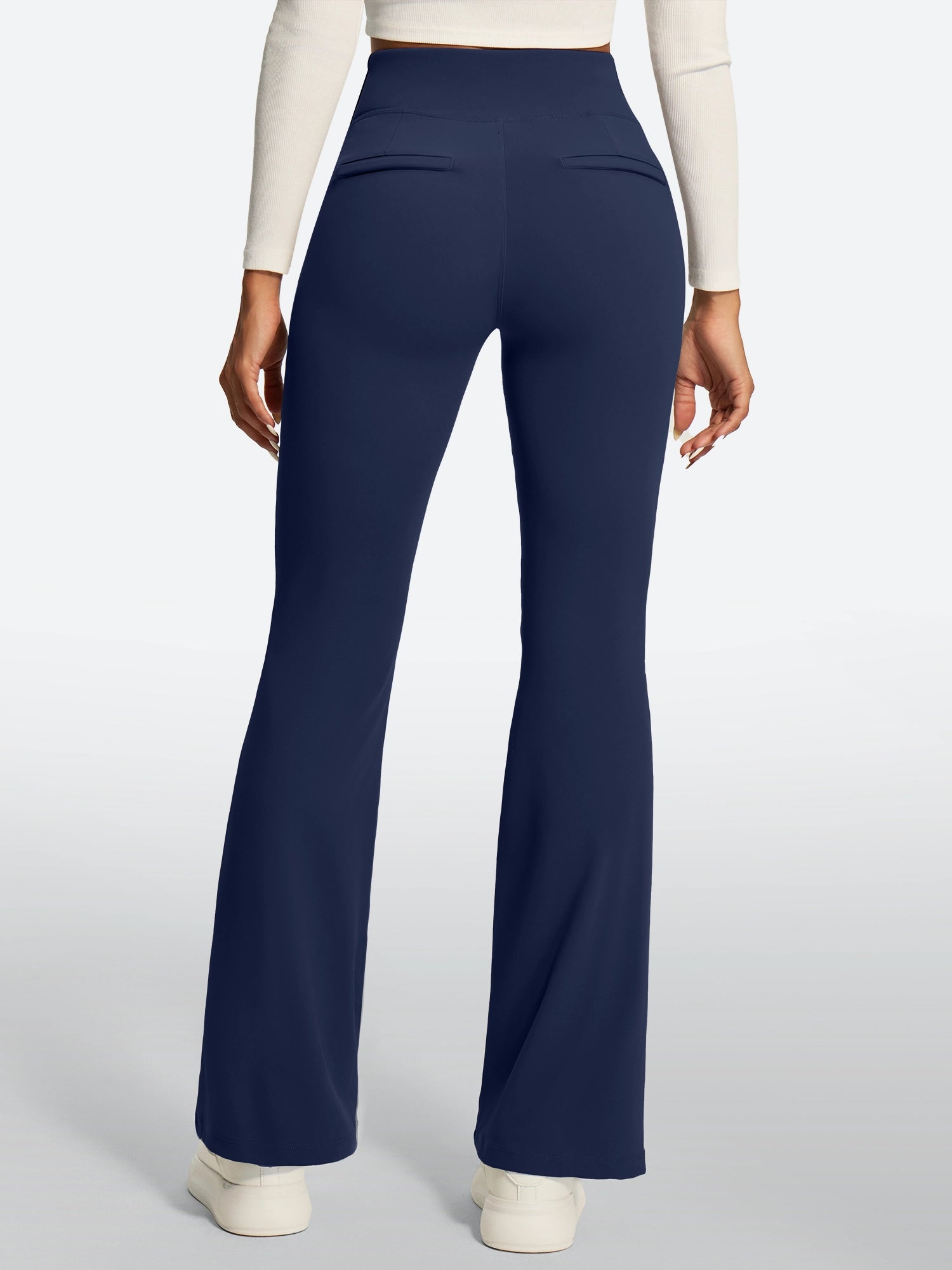 IUGA High Waist Pull On Stretchy Dress Pants With Zipper Pockets | Affordable Yoga Leggings & Activewear by IUGA