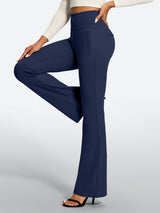 IUGA High Waist Pull On Stretchy Dress Pants With Zipper Pockets | Affordable Yoga Leggings & Activewear by IUGA