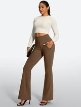 IUGA High Waist Pull On Stretchy Dress Pants With Zipper Pockets | Affordable Yoga Leggings & Activewear by IUGA