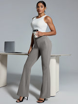 IUGA High Waist Pull On Stretchy Dress Pants With Zipper Pockets | Affordable Yoga Leggings & Activewear by IUGA