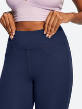 IUGA FlexTight High Waist Denim-Look Capris With Pockets | Affordable Yoga Leggings & Activewear by IUGA