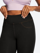 IUGA FlexTight High Waist Denim-Look Capris With Pockets | Affordable Yoga Leggings & Activewear by IUGA