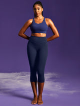 IUGA PowerTight Sandwich No Front Seam Capris | Affordable Yoga Leggings & Activewear by IUGA