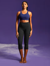 IUGA PowerTight Sandwich No Front Seam Capris | Affordable Yoga Leggings & Activewear by IUGA