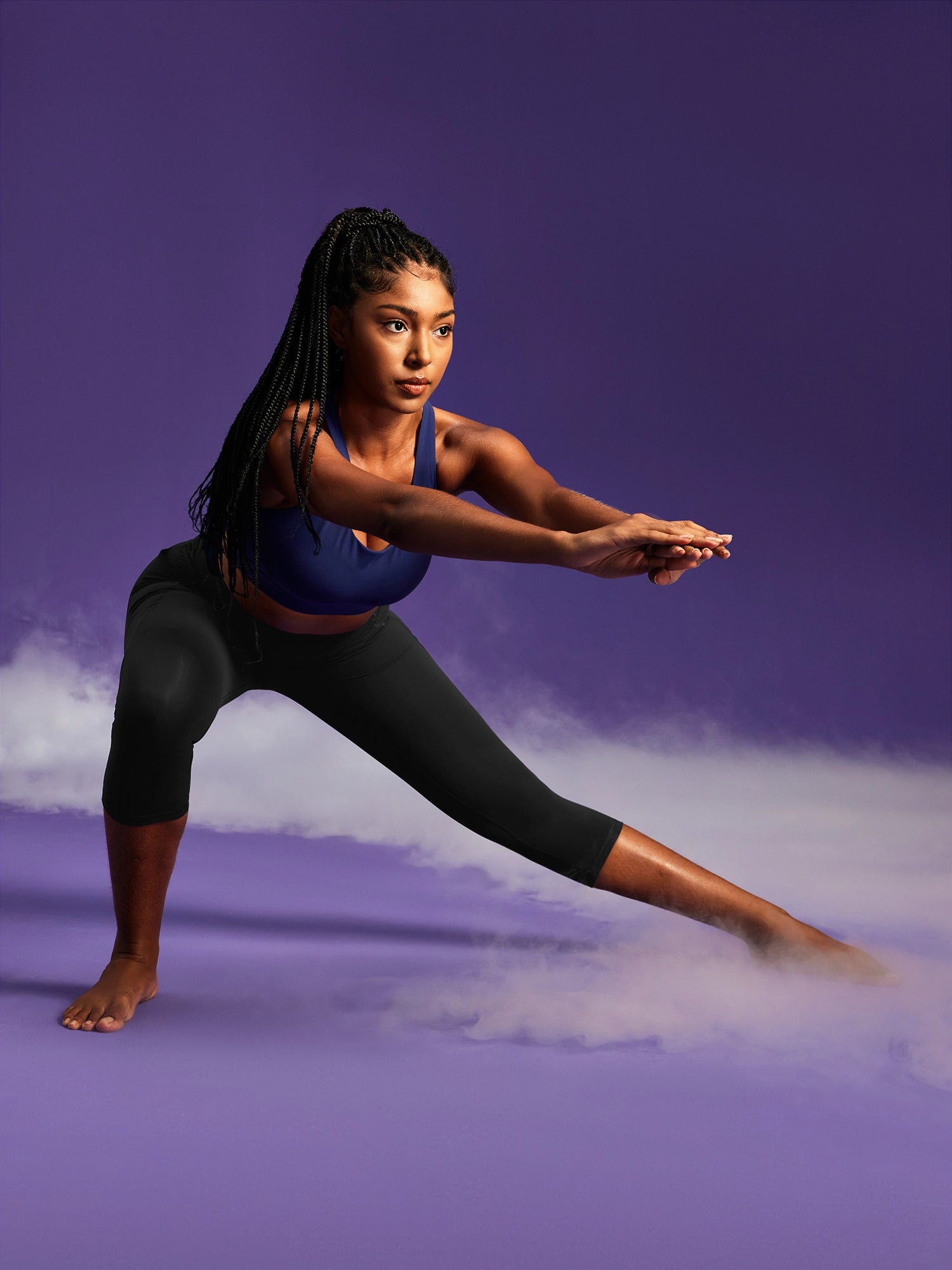 IUGA PowerTight Sandwich No Front Seam Capris | Affordable Yoga Leggings & Activewear by IUGA