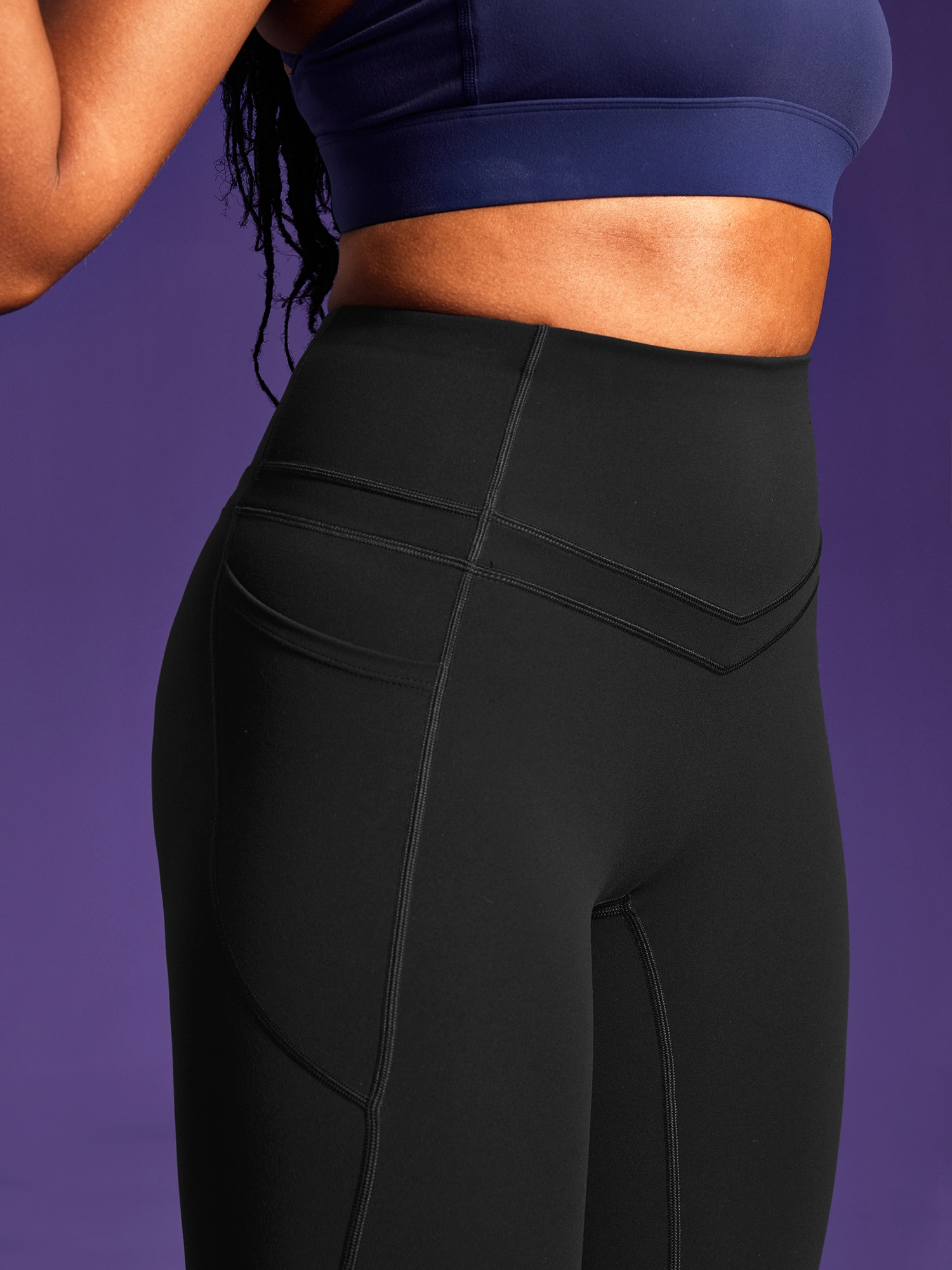 IUGA PowerTight Sandwich No Front Seam Capris | Affordable Yoga Leggings & Activewear by IUGA
