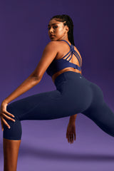 IUGA PowerTight Sandwich No Front Seam Capris | Affordable Yoga Leggings & Activewear by IUGA