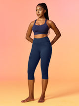 IUGA FlexTight High Waist Denim-Look Capris With Pockets | Affordable Yoga Leggings & Activewear by IUGA