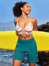 IUGA 7" UPF 50+ High Waisted Quick Dry Swim Board Shorts With Liner Pockets | Affordable Yoga Leggings & Activewear by IUGA