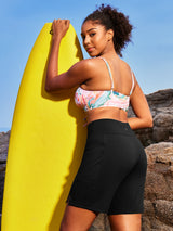 IUGA 7" UPF 50+ High Waisted Quick Dry Swim Board Shorts With Liner Pockets | Affordable Yoga Leggings & Activewear by IUGA